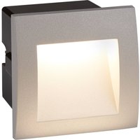 Searchlight Ankle LED recessed wall light IP65 aluminium grey