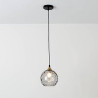 Holländer Suspension Milano avec un abat-jour en verre fumé