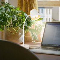 Briloner Biwo LED-bordslampa, vit, touchdimmer, metall