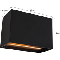Steinhauer LED wall light Muro 3365, black, angular, G9, 2,700 K