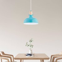 Alfa Solo Gem pendant light, light blue, Ø 23 cm, metal
