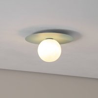TK Lighting Plafonnier Pixie, vert menthe, verre, Ø 25 cm, boule, G9