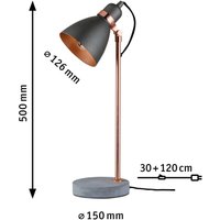 Paulmann Modern table lamp Orm with concrete base