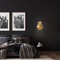 EGLO Chiavica pendellampa, mässing, 1-ljus, Ø20.5cm