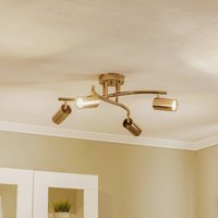 Lucea Spot pour plafond Spotte, doré, à 4 lampes