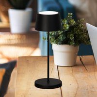 FH Lighting Asena Pro LED rechargeable table lamp, sand black, 30 cm metal, IP54