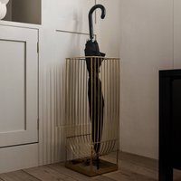 AYTM Curva umbrella stand, gold-coloured, height 56 cm, steel