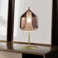 miloox by Sforzin Table lamp X-Ray, copper/gold-coloured, height 32.5 cm glass