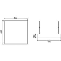 BRUMBERG Suspension LED Biro Square, on/off, blanc, 4.000K