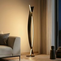 Lucande LED-golvlampa Marija, svart, metall, höjd 140 cm