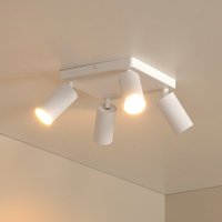Lucide Spot pour plafond Clubs, blanc, 4 lampes, GU10, aluminium