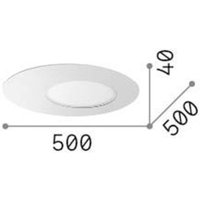 Ideallux Ideal Lux taklampa Iride, vit, Ø 50 cm, metall