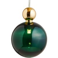 EBB & FLOW Uva L Hänglampa, boll guld, murgröna