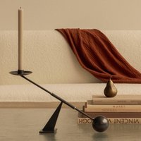 Audo Copenhagen Bougeoir Audo Interconnect, bronze, hauteur 26 cm