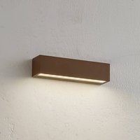 Lucande LED outdoor wall lamp Lengo, 25 cm, brown, down, 3000K