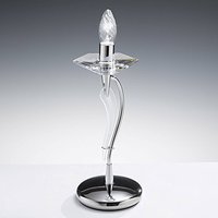 Metallux Icaro table lamp with crystal glass, chrome