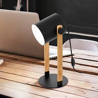 EGLO Hornwood table lamp, height 42 cm, black/brown, steel
