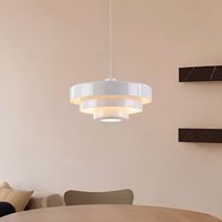 Lindby Tivra pendant light, white, Ø 35 cm, metal, E27