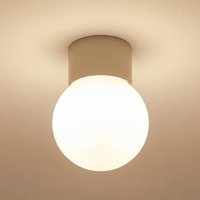 SIGMA Hotel Mood 1 ceiling light, grey-beige, metal, glass, G9