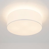 Quitani loftslampe Gala, Ø 50 cm, chintz, hvid, Ø 50 cm
