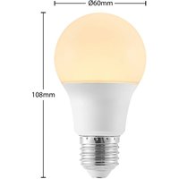 Arcchio LED-lampa E27 A60 4,9W 3 000 K opal 6-pack
