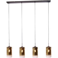Freelight Ventotto hängande lampa, svart/guld, längd 125 cm, 4 lampor.