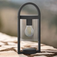 Mantra Iluminación Lampe à poser Maya en gris foncé pour l'extérieur, IP65