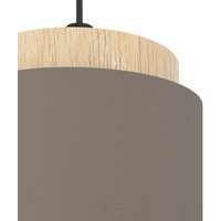 EGLO Albariza hänglampa, cappuccino-färgad, tyg, 3 lampor.
