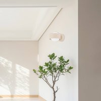 Argon Vägglampa Mado, beige, Ø 8 cm, stål/glas, 1 lampa, G9