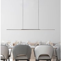 PURE LED hanging light Surface, grey, 125 cm, aluminium 3,000 K
