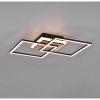 Reality Leuchten LED-taklampa Giro 3 lampor kantig fjärrkontroll