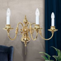 ORION Imke 3-bulb wall light, polished brass
