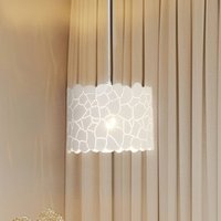 Lindby Aralena pendant light, white, metal, Ø 26 cm