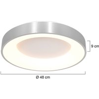 Steinhauer LED-taklampa Ringlede 2 700 K Ø 48 cm silver