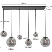 Steinhauer Bollique pendant light, 6-bulb, black
