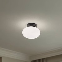 Domiluce Ceiling lamp Ufo, black/white, Ø 18 cm, glass, G9
