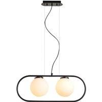 Aluminor Tacatac hänglampa, 2 glasskärmar