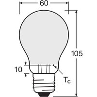 OSRAM LED bulb matt E27 6.5W 827 6-pack