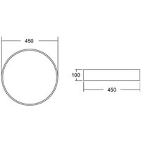 BRUMBERG Biro Circle, Ø 45 cm, DALI dimmable, black 4,000 K