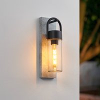 EGLO Carraro utomhusvägglampa, grå/svart/klar