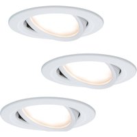 Paulmann Set om 3 LED-Inbyggnadslampor Coin Slim, vit, IP23