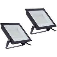 Prios utomhus LED-spot Maikel, 100 W, metall, 2-pack