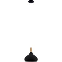 Hängeleuchte Sabinar, 1-flammig, schwarz, Ø 28 cm