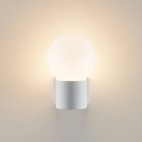 Molto Luce applique d'extérieur Lanu Round, blanc, aluminium/verre