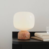 GEJST LED rechargeable table lamp Meemo, amber marble, glass, USB