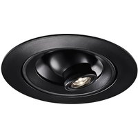 Egger DLS LED-Einbauspot Riga Zooom, rund, schwarz, 2700K