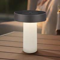 Briloner Poga LED rechargeable solar table lamp, antique white/anthracite, IP44