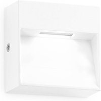 Ideal Lux LED-Außenwandleuchte Dedra, weiß, 10 x 10 cm