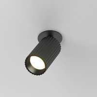 Maytoni Calipso recessed lamp, black, swivelling, GU10