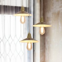 COREP Claudette pendant light, cream, Ø 22 cm, metal